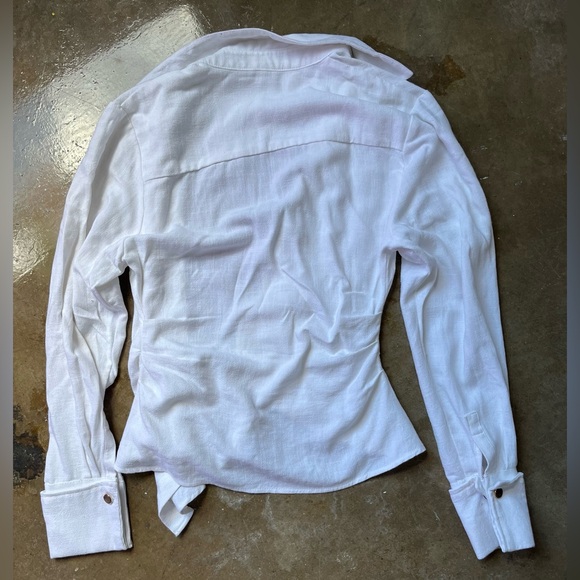 JLUXLabel Off White Button Up Dress Top Size Small NWT - Picture 4 of 6